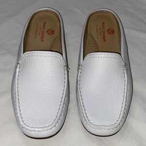 Marc Joseph Men's White Leather Slip-On Loafers